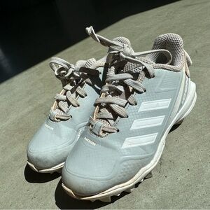 Adidas Little Kid Light Gray Icon Baseball Cleats